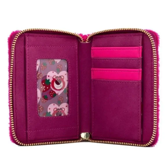 Lotso Cosplay Plush Zip Around Wallet Loungefly Disney NWT Toy Story Strawberry - Picture 4 of 4